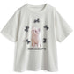 <預訂> JP 貓咪格紋蝴蝶結Tee｜三色入