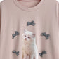 <預訂> JP 貓咪格紋蝴蝶結Tee｜三色入