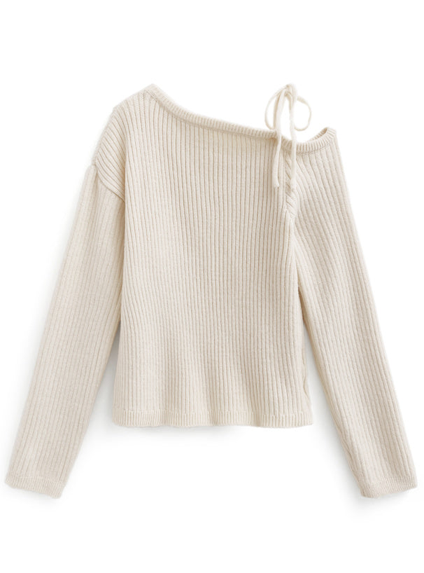 <預訂> 單肩羅紋針織上衣｜五色入