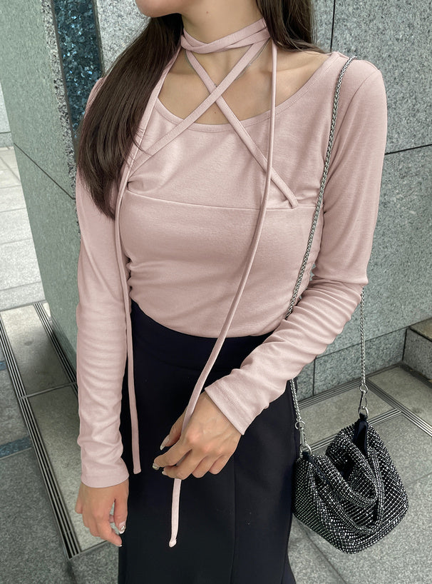 <預訂> JP 多向交叉設計長袖上衣｜三色入