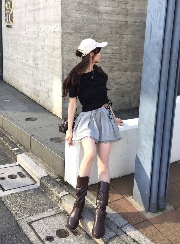 <預訂> JP 露肩寬鬆毛圈布上衣｜六色入