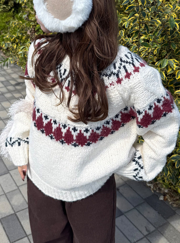 <預訂> 北歐風節日針織上衣｜五色入