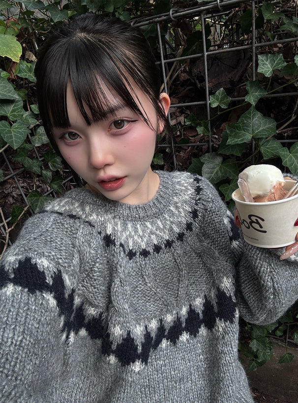 <預訂> 北歐風節日針織上衣｜五色入