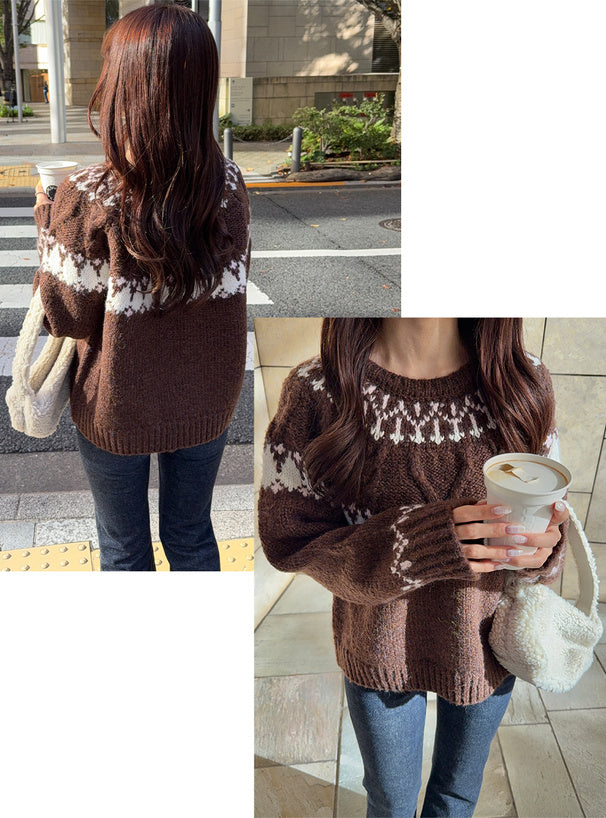 <預訂> 北歐風節日針織上衣｜五色入