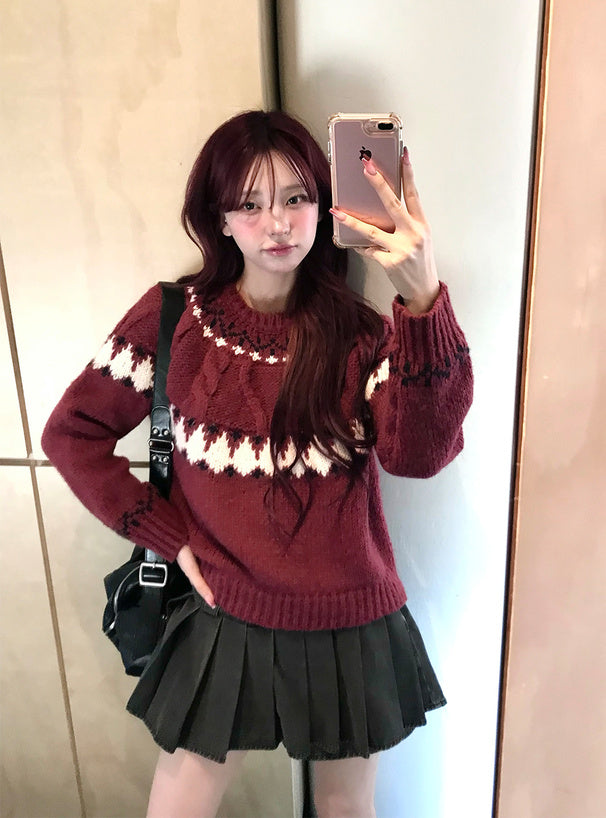 <預訂> 北歐風節日針織上衣｜五色入