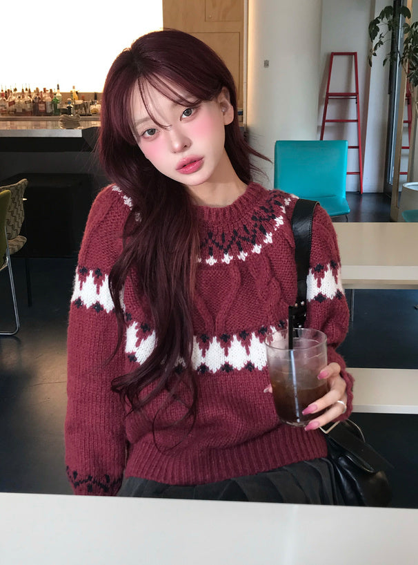 <預訂> 北歐風節日針織上衣｜五色入