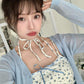 <預訂> JP 2-Ways小碎花蕾絲緞帶吊帶背心 (含可拆卸胸墊)