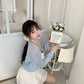 <預訂> JP 2-Ways小碎花蕾絲緞帶吊帶背心 (含可拆卸胸墊)