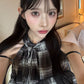 <預訂> JP 格紋圖案美式層疊緞帶襯衫