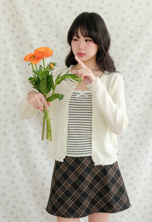<預訂> 越南小眾品牌🇻🇳 蕾絲邊背心+荷葉邊薄外套兩件套套裝