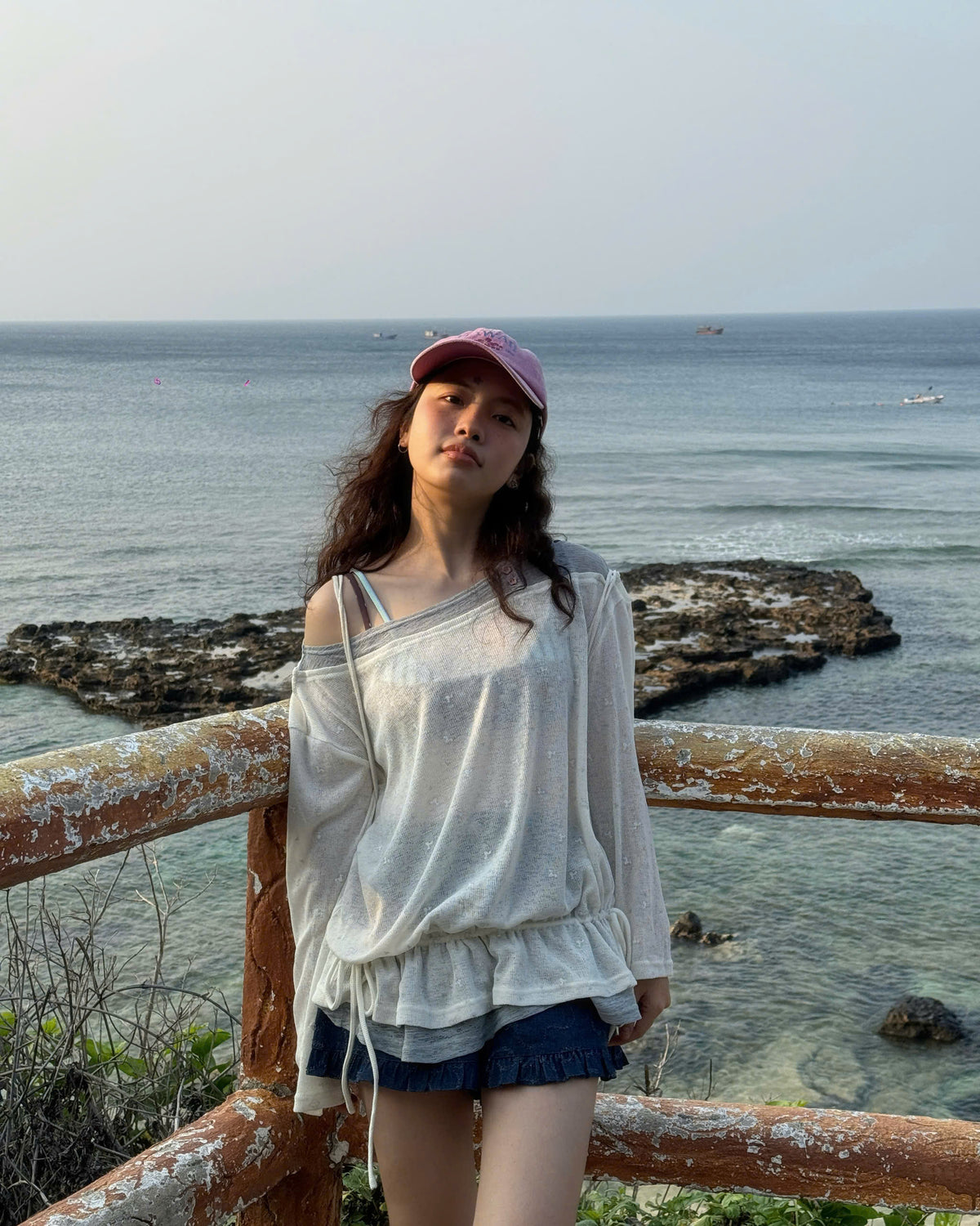 <預訂> 越南小眾品牌🇻🇳 層疊Oversized寬鬆針織束繩透透薄上衣