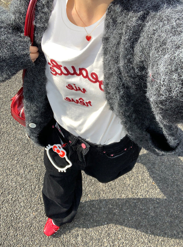 <預訂> JP 復古刺繡logo Tee｜三色入