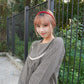 <現貨> comeback♡ 自家製 韓系Onnie感格仔蕾絲長袖上衣