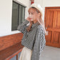 <現貨> comeback♡ 自家製 格仔開胸長袖口袋恤衫上衣外套