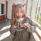 <現貨> comeback♡ 自家製 韓系Onnie感格仔蕾絲長袖上衣