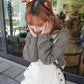 <現貨> comeback♡ 自家製 韓系Onnie感格仔蕾絲長袖上衣
