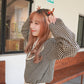 <現貨> comeback♡ 自家製 韓系Onnie感格仔蕾絲長袖上衣